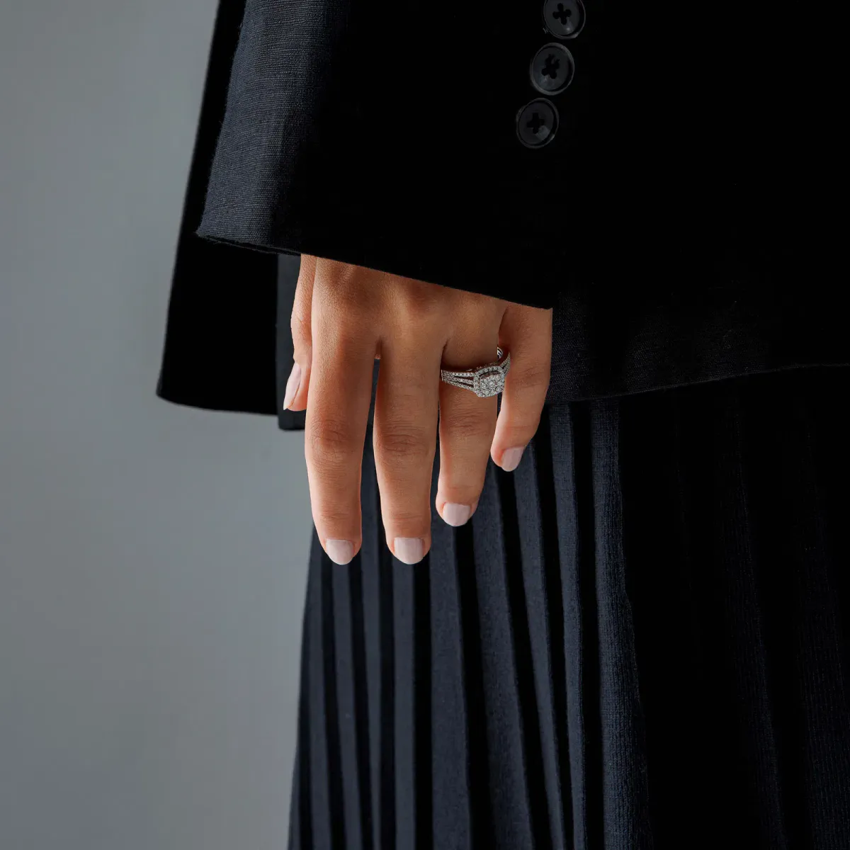 Diamantring diamanter 0.90 ct w.si