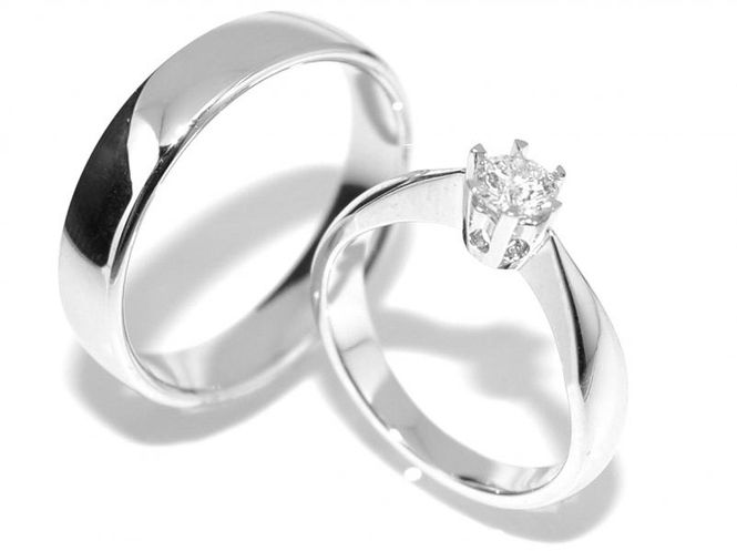 Hovedbilde SuperDeal! Gifteringer med diamanter 0.30 carat ...