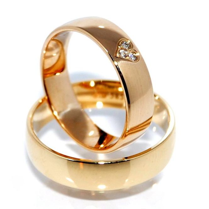 Hovedbilde SuperDeal! Gifteringer med diamanter 0.03 carat