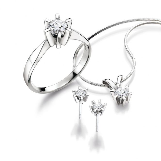 Hovedbilde Isabella en-stens diamantring
