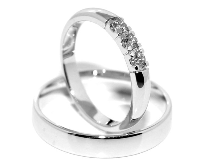 Hovedbilde Gifteringer SuperDeal hvitt gull 0.15ct w.si