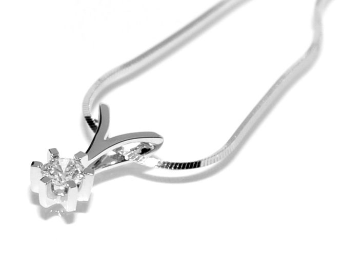 Hovedbilde Enstens Diamantsmykke med diamanter 0.30 tw.si