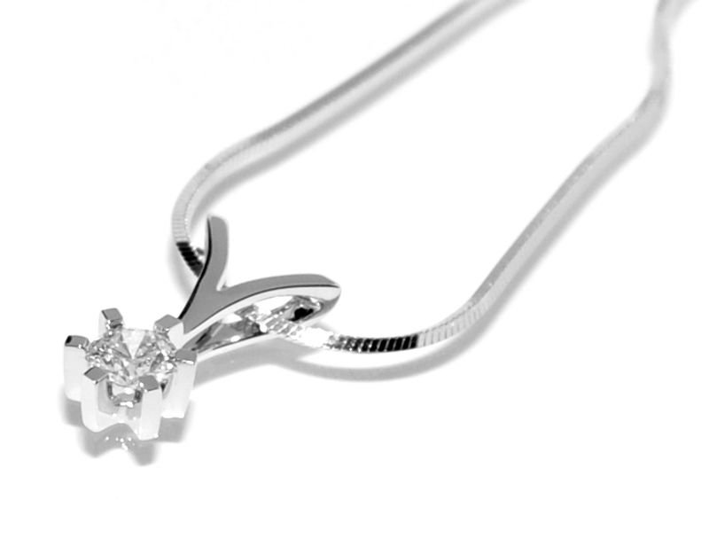 Enstens Diamantsmykke med diamanter 0.30 tw.si