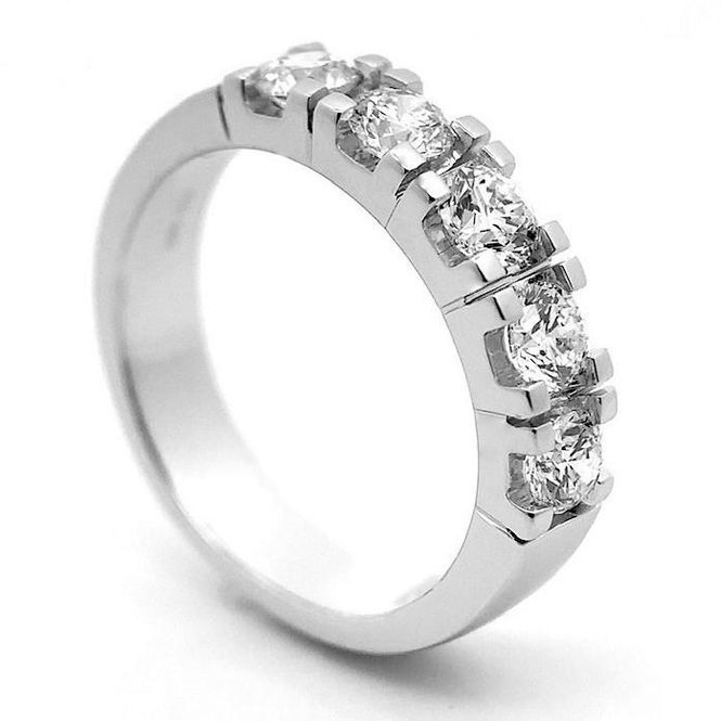 Hovedbilde Superdeal! Alliansering hvitt gull 1 carat w.si
