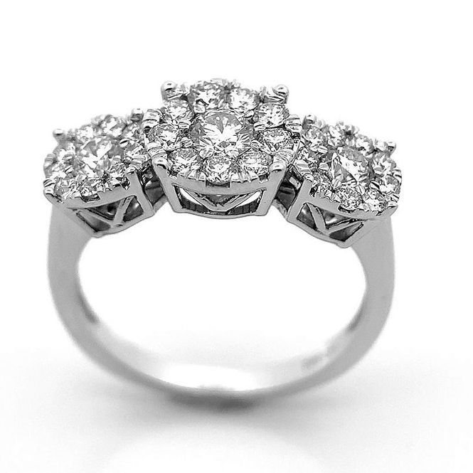 Hovedbilde Forlovelsesring 1 carat i hvitt gull