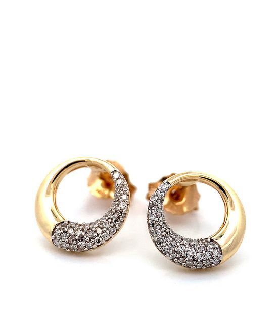 Hovedbilde Diamantøredobber Circles med diamanter 0.16 ct ...