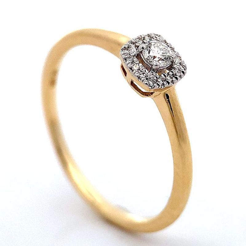 SuperDeal! Diamantring 0.15 carat w.si
