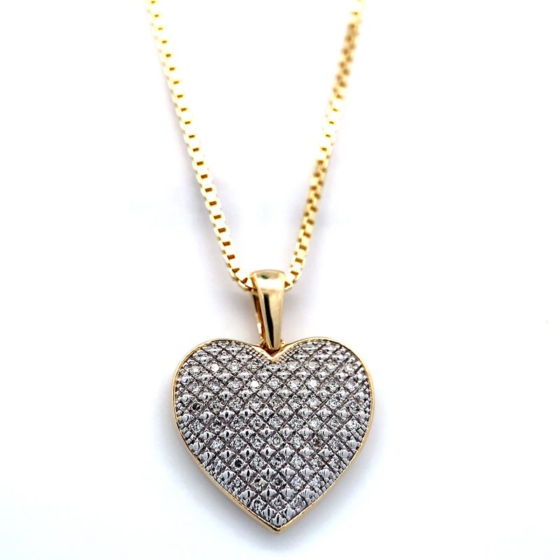 Diamantsmykke - Diamanthjerte 0.15 carat