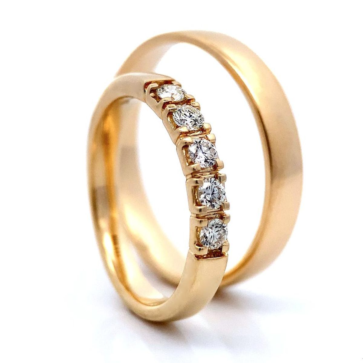 SUPERDEAL! Gifteringer med diamanter 0.35 carat