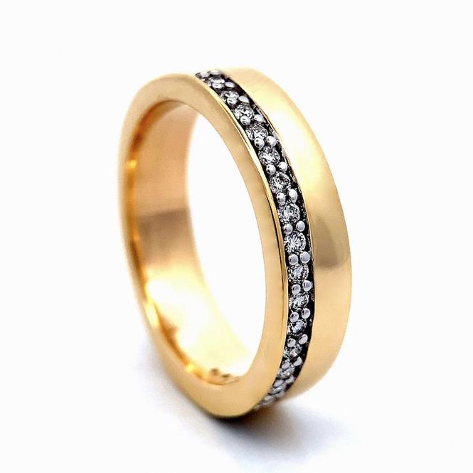 Hovedbilde SuperDeal! Diamantring i gult gull med 0.20ct ...
