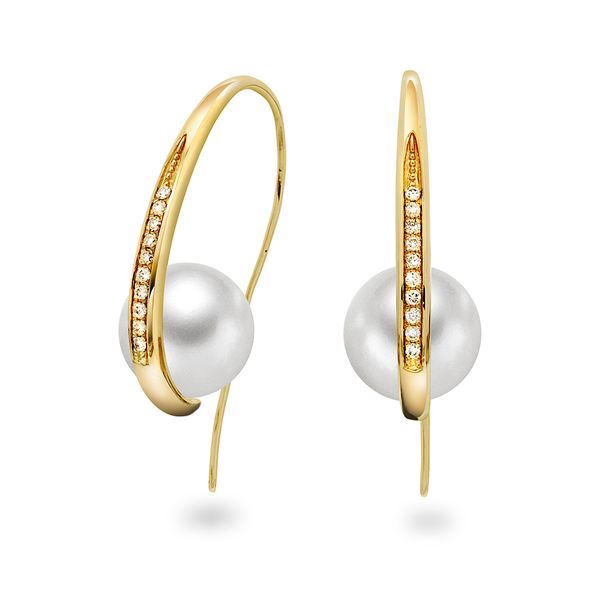 Hovedbilde Perleøredobber med diamanter