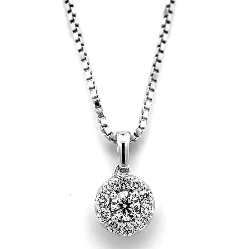 SuperDeal! Diamantsmykke 0.50 carat w.si