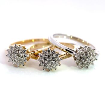 SuperDeal! Diamantring 0.25 carat w.si